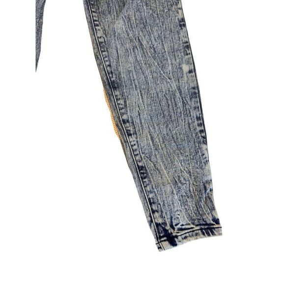 Pilcro by Anthropologie Acid Wash Skinny Jeans w/ Ankle Bows Sz 31 Boho Denim - Picture 7 of 11